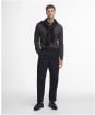 Men's Barbour Bassington Long Sleeve Knitted Polo Shirt - Charcoal