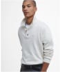 Men's Barbour Bassington Long Sleeve Knitted Polo Shirt - Mist