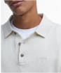Men's Barbour Bassington Long Sleeve Knitted Polo Shirt - Mist