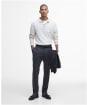 Men's Barbour Bassington Long Sleeve Knitted Polo Shirt - Mist