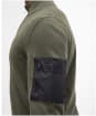 Men's Barbour International Blades Cotton Half Zip Jumper - Uniform Green