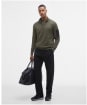 Men's Barbour International Blades Cotton Half Zip Jumper - Uniform Green