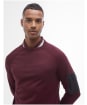 Men's Barbour International Blades Cotton Crew Neck Jumper - Bordeaux