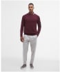 Men's Barbour International Blades Cotton Crew Neck Jumper - Bordeaux
