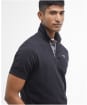 Men's Barbour Tartan Pique Polo Shirt - BLACK/CEDARWOOD