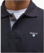 Men's Barbour Tartan Pique Polo Shirt - BLACK/CEDARWOOD