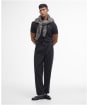 Men's Barbour Tartan Pique Polo Shirt - BLACK/CEDARWOOD