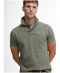 Men's Barbour Tartan Pique Polo Shirt - Green Slate