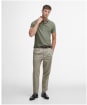 Men's Barbour Tartan Pique Polo Shirt - Green Slate