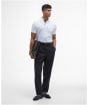 Men's Barbour Tartan Pique Polo Shirt - WHITE/CEDARWOOD