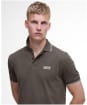 Men's Barbour International Evan Tipped Polo Shirt - Major Brown