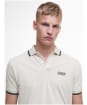Men's Barbour International Evan Tipped Polo Shirt - Oyster Grey