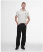 Men's Barbour International Evan Tipped Polo Shirt - Oyster Grey