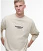 Men's Barbour International Formula Oversized Crew Sweatshirt - Asphalt Marl