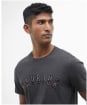 Men's Barbour Ancroft Tartan Cotton T-Shirt - Charcoal Marl