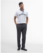 Men's Barbour Ancroft Tartan Cotton T-Shirt - WHITE/CEDARWOOD