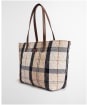 Women’s Barbour Wetherham Quilted Tartan Tote Bag - Safari Tartan