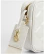 Women's Barbour International Quilted Sloane Crossbody Bag - Gloss Silver Birch