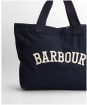 Women's Barbour Logo Holiday Tote Bag - Navy / Stone