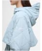 Women's Barbour International Estella Parka Casual Jacket - Light Steel Blue