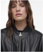 Women's Barbour International Riley Faux Leather Casual Jacket - Black