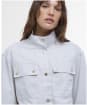 Women's Barbour International Sierra Cotton Casual Jacket - Silver Birch