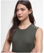 Women's Barbour International Hadfield Sleeveless Rib Midi Dress - Envy