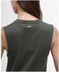 Women's Barbour International Hadfield Sleeveless Rib Midi Dress - Envy