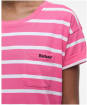 Women's Barbour Otterburn Stripe Dress - ROSE PINK/WHITE