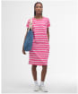 Women's Barbour Otterburn Stripe Dress - ROSE PINK/WHITE