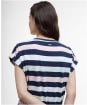 Women's Barbour Marloes Stripe Dress - NAVY/PALE AQUA S