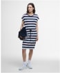 Women's Barbour Marloes Stripe Dress - NAVY/PALE AQUA S