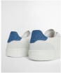Women's Barbour Celeste Lace Up Cupsole Leather Sneakers - WHITE/CHAMBRAY