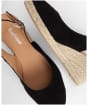 Women's Barbour Hazel Espadrille Wedge Sandal - Black Suede