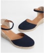 Women's Barbour Elder Espadrille Wedge Sandal - Navy Suede