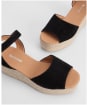 Women's Barbour Aspen Espadrille Wedge Sandal - Black Suede