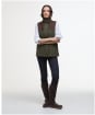 Women's Barbour Keeper Wear Quilted Gilet - Olive / Ancient Tartan