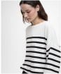 Women's Barbour Renfew Knitted Jumper - CLOUD/BLACK STRI