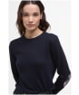 Women's Barbour Lavender Knitted Crew Neck Jumper - Navy