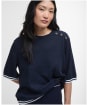 Women's Barbour Genevieve Knitted T-Shirt - Dark Navy