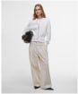Women's Barbour International Priya Knitted Bomber Jacket - Neutral