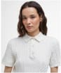 Women's Barbour Hartland Knitted Polo Jumper - Cloud