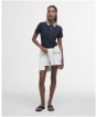 Women's Barbour Malvern Polo Shirt - Navy / Hessian