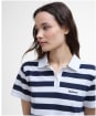 Women's Barbour Ashbourne Stripe Polo Top - Navy Stripe