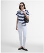 Women's Barbour Ashbourne Stripe Polo Top - Navy Stripe
