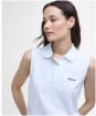 Women's Barbour Bowford Sleeveless Polo Top - White