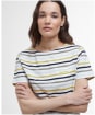 Women's Barbour S/S Bradley Top - Cloud Stripe