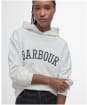 Women's Barbour Northumberland Hoodie - Cloud / Navy