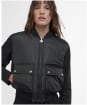 Women's Barbour International Emerson Quilted Sweater Jacket - Black