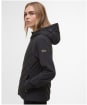 Women's Barbour International Dakota Quilted Sweater Jacket - Black
